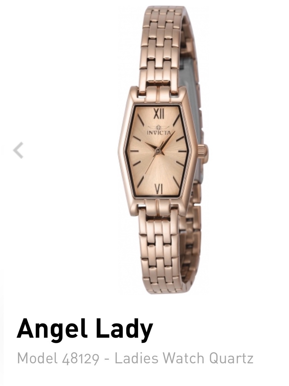 Invicta Rose Gold NIB Angel Lady Bracelet Watch Stainless Steel